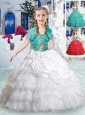 New Style Halter Top Little Girl Pageant Dresses with Ruffled Layers
