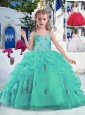 New Style  Latest Ball Gown Straps Beading and Bubles Little Girl Pageant Dresses