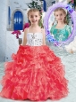 New Style Perfect Spaghetti Straps Little Girl Pageant Dresses with Beading and Ruffles