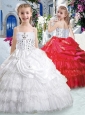 New Style Spaghetti Straps Little Girl Pageant Dresses with Ruffled Layers