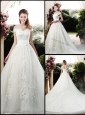 Beautiful A Line Off the Shoulder Wedding Dresses with Appliques
