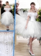 New Style Off the Shoulder Wedding Dresses with High Low