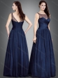 Classical Column Bateau Navy Blue Mother of The Groom Dress in Tulle