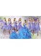 Elegant Multi Color Tulle Quinceanera Dresses and Lovely Ball Gown Mini Quinceanera Dresses and Fashionable Hand Made Flowers Dama Dresses