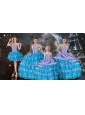 Modest Ruffled Layers Quinceanera Dresses and Cheap Multi Color Mini Quinceanera Dresses and Latest Beading Dama Dresses