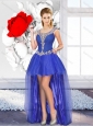 2016 Exclusive High Low Prom Dresses with Beading for Graduation