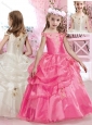 New A Line Off the Shoulder Flower Girl Dress with Beading and Appliques