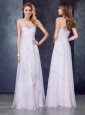 2016 Discount Empire Applique and Ruched Prom Dress in Baby Pink
