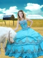 Strapless Zebra and Aqua Blue Quinceanera Dresses with Ruffles and Bowknot