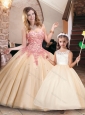 Latest Champagne Princesita Quinceanera Dresses with Appliques and Beading