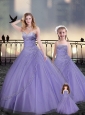 Lavender Princesita with Quinceanera Dresses in Tulle with Beading and Appliques
