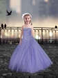 Spaghetti Straps Beaded  Mini Quinceanera Dresses in Lavender