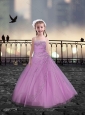 Spaghetti Straps Beaded Pink Mini Quinceanera Dresses in Tulle