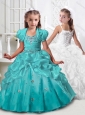 Exclusive Spaghetti Straps Mini Quinceanera Dress with Beading and Pick Ups