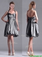 New Style Halter Top Taffeta Silver Dama Dresses for Quinceanera with Backless