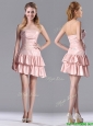 Low Price Ruffled Layers Short Bridesmaid Dress in Asymmetrical