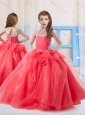 Pretty Halter Organza Beading Mini Quinceanera Dress in Coral Red
