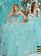 Discount Mint Sweetheart Quinceanera Gown with Beading and Handcrafted Flowers