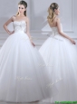 2016 Popular Ball Gown Wedding Dresses with Beading and Sashes