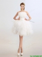 Beautiful Beaded and Ruffles Wedding Dresses with Knee Length