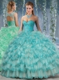 Lovely Big Puffy 15 Quinceanera Dress with Beading and Ruffles