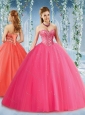 Popular Beaded and Ruffled Tulle Quinceanera Dress in Puffy Skirt