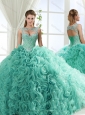Unique Sweetheart Beaded Detachable Quinceanera Dresses with Rolling Flower