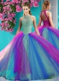 Exclusive Halter Top Really Puffy Quinceanera  Dress with Beading and Appliques