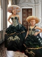 Classical Puffy Skirt Embroidered and Beaded Princesita Quinceanera Dresses in Taffeta