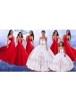Pretty Wine Red and White Quinceanera Dress and Beautiful Embroidered Mini Quinceanera Dress and Latest Red One Shoulder Long Dama Dresses