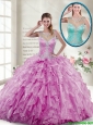 2016 Spring New Style Ball Gown Beaded Sweet 16 Gowns in Lilac