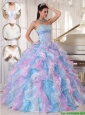 Clearance 2016 Beading Quinceanera Dresses  with Appliques