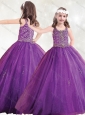 Beautiful Straps Big Puffy Mini Quinceanera  Dress with Beading and Appliques
