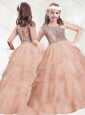 New Style Beaded and Ruffled Layers Mini Quinceanera Dress with Asymmetrical