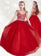 Classical Straps Cap Sleeves Mini Quinceanera  Dress with Beading