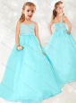 Gorgeous Beaded Straps Mini Quinceanera  Dress in Aqua Blue