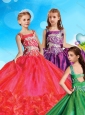 Perfect Straps Organza Little Girl Pageant Dress with Beading and Ruffled Layers