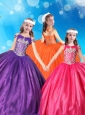 Best Beaded Bodice Tulle Little Girl Pageant Dress with Off the Shoulder