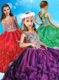 Cheap Criss Cross Organza Little Girl Pageant Dress with Beaded Bodice