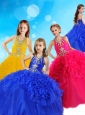 Gorgeous Halter Top Big Puffy Little Girl Pageant Dress with Beading and Ruffles