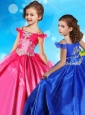 Modest Really Puffy Beaded Little Girl Pageant Dress with Off the Shoulder