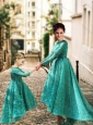 Elegant Long Sleeves Modest Prom Dress with Lace and Modest High Low Little Girl Dress with Half Sleeves