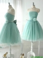 Discount Handcrafted Flower Short Prom Dress in Apple Green