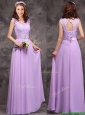 Beautiful Empire Scoop Laced Decorated Bodice Prom Dress in Lavender