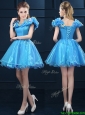 Discount A Line V Neck Prom Dresses with Butterfly Appliques