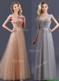 New Arrivals Empire Floor Length Prom Dresses with Appliques