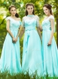 2016 Lovely Chiffon Empire Long Mother of the Bride Dresses  in Apple Green