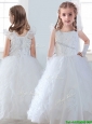Discount Organza Straps Little Girl Pageant Dress with Sequins and Ruffles