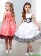 Popular Scoop White Little Girl Pageant Dress with Hand Made Flowers and  Lace