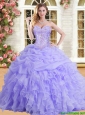 Latest Applique and Ruffled Quinceanera Dress in Lilac for Spring